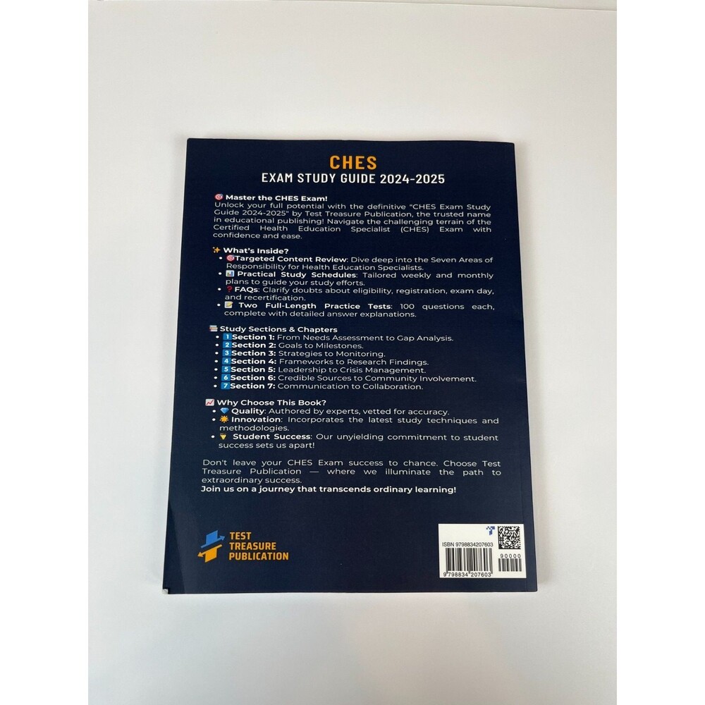 CHES Exam Study Guide 2024-2025: Master the Seven Areas of Responsibility with D - Picture 3 of 16